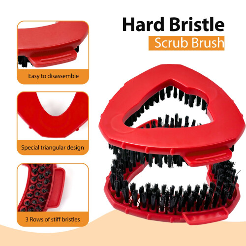 Spin Mop Scrub Brush Head Replacement, Compatible with Vlieda Turbo 2