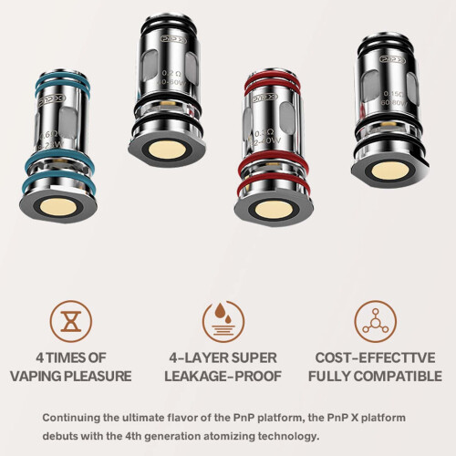 VOOPOO PNP X Replacement Coils, 0.3 Ohm, Mesh Coils, Works with Drag 1