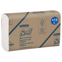 Scott Multifold Hand Towels, Z-Fold White Paper Towels for Bathroom,