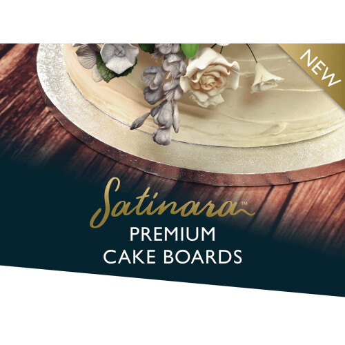 Satinara, 8" Cake Board, Luxury Cake Drum, Individually Wrapped | qual 2