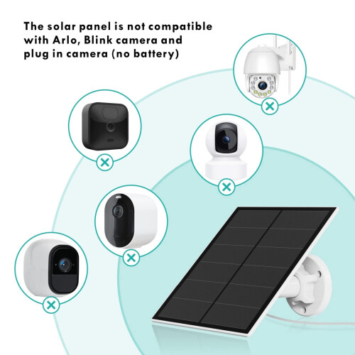 5W Solar Panel for Security Camera, Solar Panel for DC 5V Outdoor 2