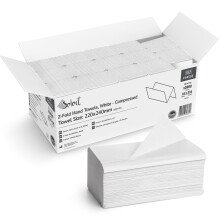 Select Z Fold 2 Ply Paper Hand Towels - 14 Packs of 214 (3000 Sheets