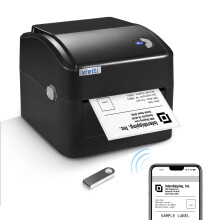 vretti Thermal Label Printer 4x6, Built-in Large label Tray, WiFi &