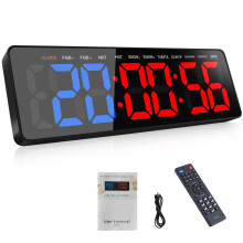 AnExer 16.5" Gym Timer, Gym Clock With Stopwatch, Count Down/Up, Stopwatch, Remote Control Interval Training Gym Indoor Timer Suitable for TABATA,