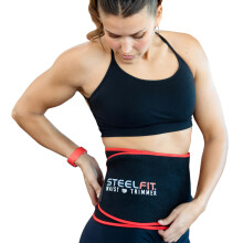 SteelFit Waist Trimmer Belt for Women & Men - Moisture-Resistant Neoprene Waist Trainer - Adjustable Sweat Band Shaper for Stomach & Belly Fat -