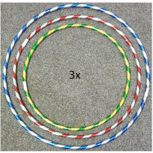 RAYM STORESS 3x Glitter Hula Hoops - Weight Loss Games Fitness Weighted Activity Exercise Hoop for Unisex Kids & Adults - Dance Training Rings &