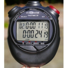 Fastime 20 Water Resistant Case Pacer & Time Dual Display Handheld Stopwatch