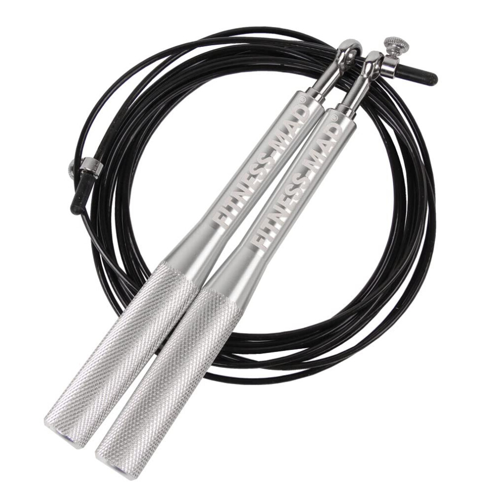 Fitness Mad Ultra Speed Rope, 3M Length Silver