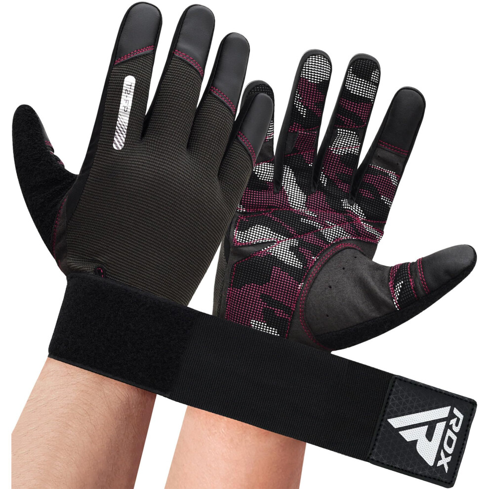 Photos - Other Trainers RDX Weight Lifting Gloves with Wrist Support -Touch Screen Full Finger Gym Workout, Breathable Anti Slip Padded Grip, Men Wo 