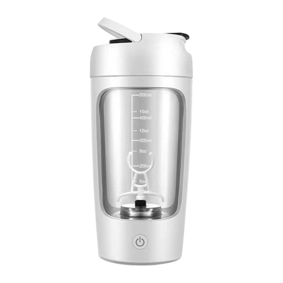 Electric Protein Shaker Bottle Portable Mixer Cup for Milkshakes Coffee 20x9.2cm White BPA-Free Design-image-OPC-PKFSCCR-NEW