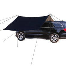 Lightweight Sunscreen Car Side Canopy 9.84x6.5ft Extra Large Oxford Cloth Sunshade UV Rainproof with Wind Rope