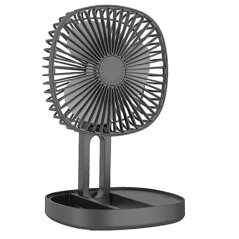 New Desktop Wall-Mounted Mini Fan Rechargeable Folding Fan Usb Fan-Grey
