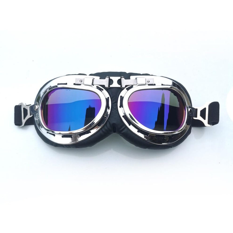 Motocross Goggles Universal Helmet-Compatible Eyewear For Dirt Bike Off-Road Riding Retro Vintage Motorcycle Glasses 9084446891621