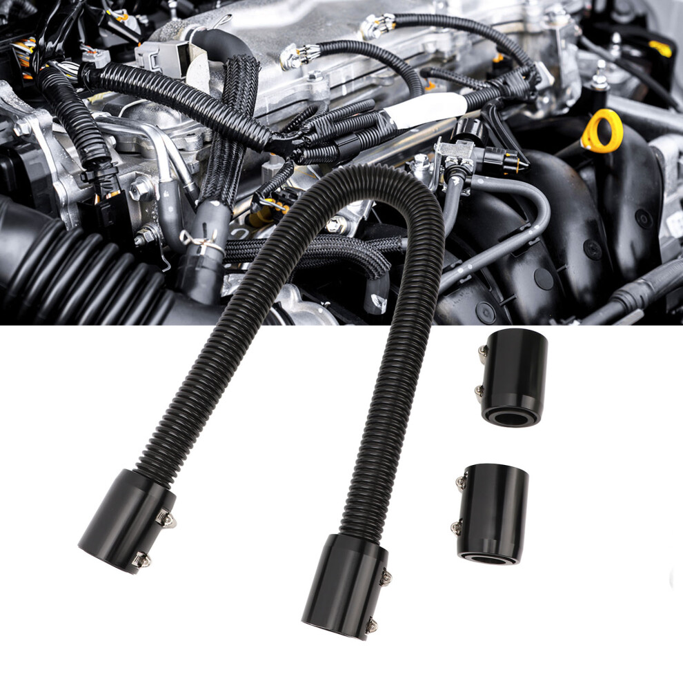 36in Flexible Stainless Steel Radiator Water Hose Kit for 1 1/4in-1 5/8in Necks-image-OPC-PKFSFWX-NEW