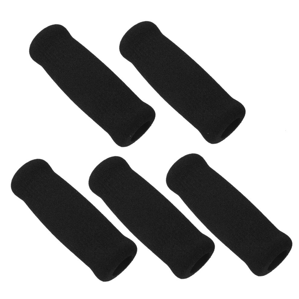 Soft Foam Cane Handle Grip Pads 5-Pack Non-Slip Walking Cane Cushions Ergonomic Sponge Sleeves Black