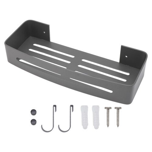 Space Aluminium-Wandregal Grau 32 cm  5,8 cm 1-Ebene 2