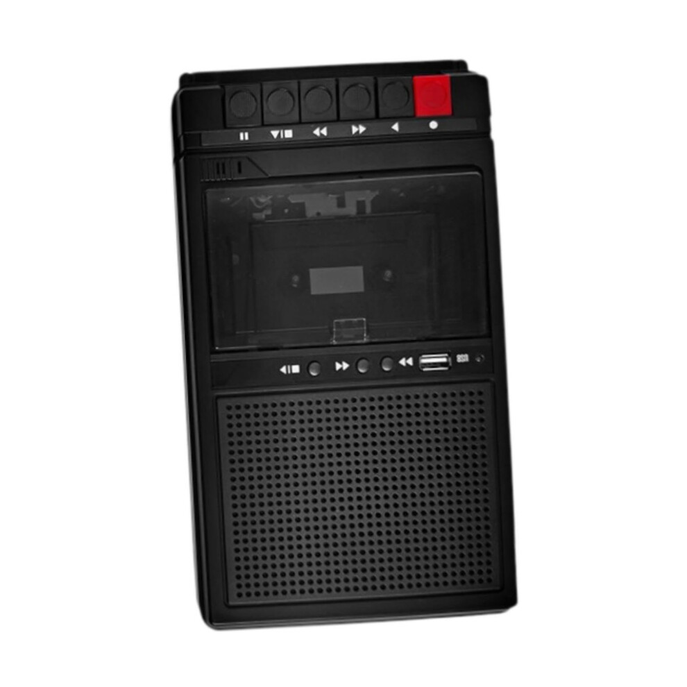 Portable Cassette Player With Built-In Speaker, Compact Multifunction Music Player For Travel, Suitable For Adults Black 6447073659331