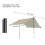 Camping Awning with Poles Waterproof UV Protection 2