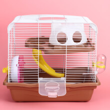 Haustierzubehör: Doppelstöckiger Hamsterkäfig 35x26,5x32cm mit leise laufendem Rad
