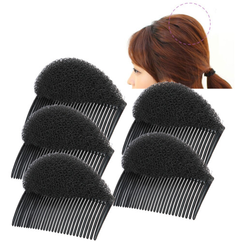 5 pcs Hair Fluffy Pad Updo Bangs Styling Tool ABS Nylon Durable