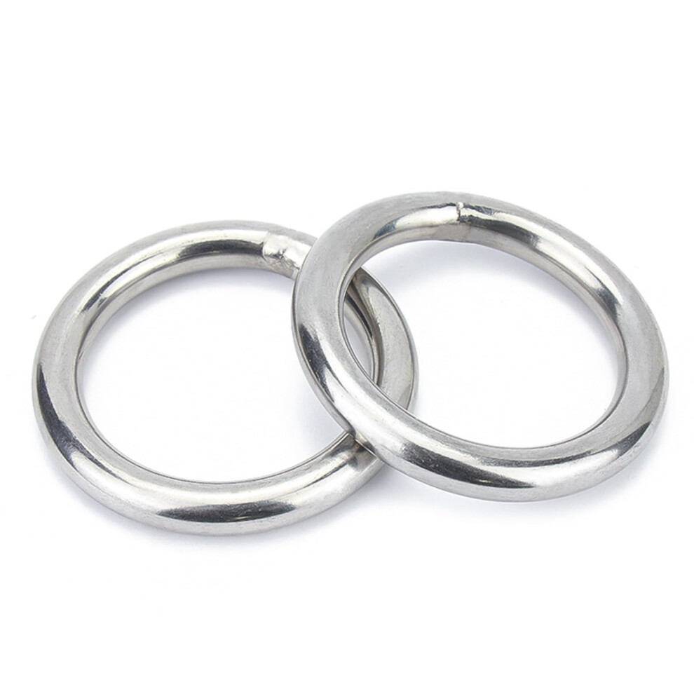 Stainless Steel Round Ring Welded O-Rings Heavy Duty 304 Stainless Steel For Rigging Marine Boat Hammock Yoga M3x50 M8x40 6447073660825