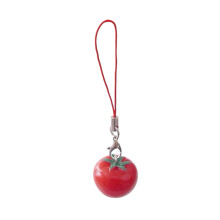 Fashionable Tomato Leaf Charm Keychain Pendant for Girls, Sturdy Resin and Alloy, Daily Use Fashion Accessory T2