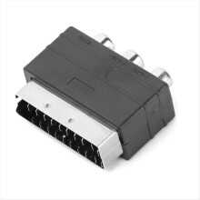 Scart Hanstik til 3RCA Phono Kvinde AV TV Audio Video til