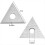 3Pcs 1inch Triangle Paint Paint Carbide Blades 2