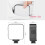 Mini LED Videolicht 6500K, 5W, Dimmbar, Cold Shoe Halteadapter 3