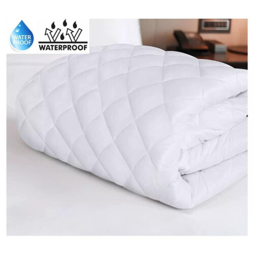 (Single) Deep Fitted Sheet | Waterproof Quilted Mattress Protector, Noiseless Soft Microfiber, Anti-Allergic, 30cm Deep Fitted with Elastic | 1