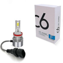 (H3) C6 H11 H3 Super Bright LED Headlight Bulbs - H7, H4 881, 9005 HB4, 9006 H13 - 6000K, 72W, 12V, 7600lm
