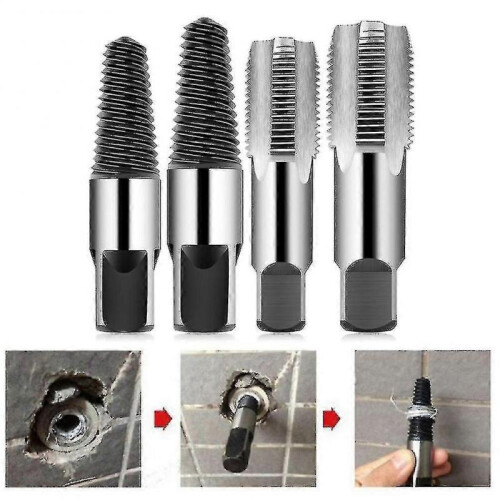 (3-4inch) Pipe Thread Repair Tap Set 1/2" 3/4" Screw Extractor Hardware Tools Plumbing