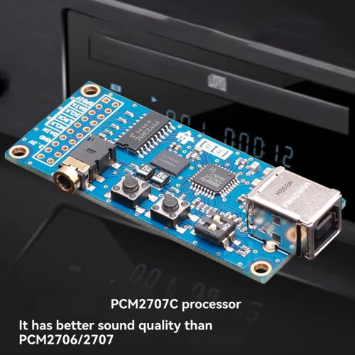 Placa de som USB PCM2707C com interface digital USB para I2S 1