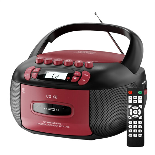 Συσκευή αναπαραγωγής CD, κασέτα, ραδιόφωνο AM FM, ηχεία Bluetooth, βύσμα EU