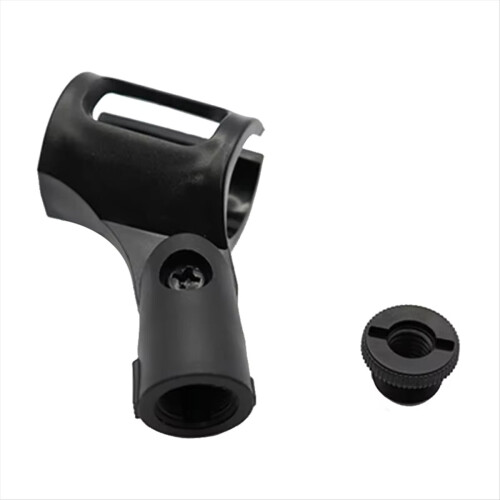 2 clip per supporto microfono, supporti regolabili per montaggio a morsetto per microfono 1