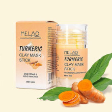 1pc Turmeric Clay Mask Stick Purifying Clay Stick Mask Deep Cleanse for Blackhead Remover impurities and Dead Skin Tissues in the pores