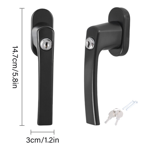 Lockable Window Handle With Key Stainless Steel Lockable 2