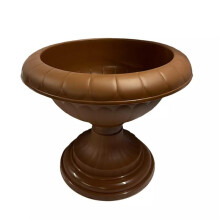 (Teracotta, Pack of 1) 42cm Plastic Garden Urn Black Grecian Planter Teracotta Plant Pot