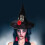 Women Witch Hat Halloween Masquerades Cosplay Hat with Skull 7