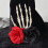 Women Witch Hat Halloween Masquerades Cosplay Hat with Skull 5