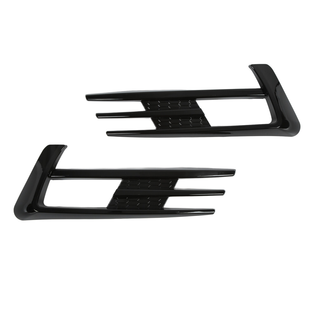 Glossy Front Fog Lamp Eyebrow Eyelid Cover Black 8320539183336