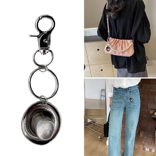 Delicate Cowboy Hat Keychain Unisex Cowboy Hat Keyring Effective 1