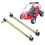 2Pcs 250mm Ball Joint Tie Rod 10mm Thread Steel 11