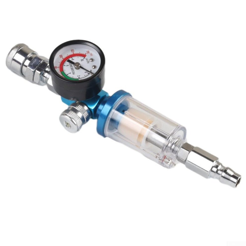 Air Regulator Gauge Inline Oil Water Trap Filter For Airbrush Painting With 1/4 Inch Thread Copper Moisture Separator 6447073663079