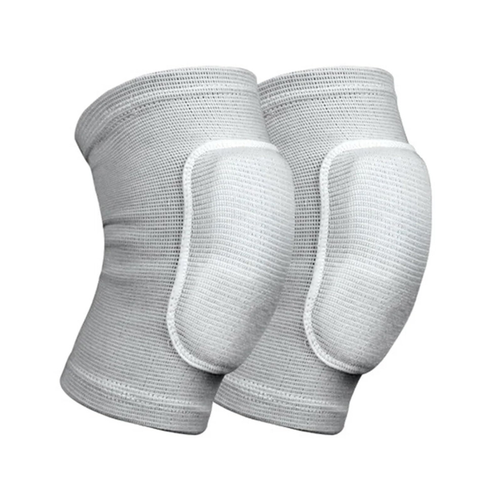 Knee Protector 2Pcs Set Sports Kneepad Men Women Non-Slip Knee Pads For Basketball Volleyball Yoga Cycling Gray And White 9016109836434