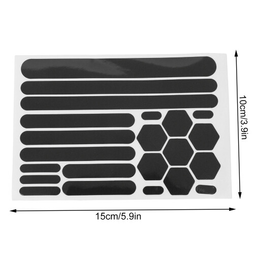 Black Waterproof Bicycle Reflective Sticker - High Visibility Strong Adhesion 1