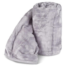 (Silver, Double) Super Soft Faux Mink Blanket Throws Thick Double or King Size Neutral Bright Statement Colours 5 Star Products 400GSM Durable Machine Washab