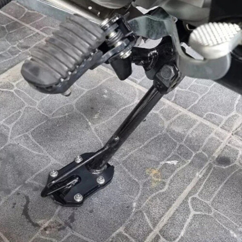 Motorcykeltilbehør Sidestolpe Forstørret til Sort & Sølv 1