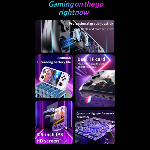 H36S 3.5 Inch Pocket Handheld Game Console 64G for /PS1 Black 2