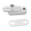 (White)Aluminum Alloy Anti-Theft Flat Window Buckle Lock for Single and Double Windows 3
